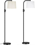 Ambimall Floor Lamps with one Beige Shade and one White Shade for Living Room Bedroom