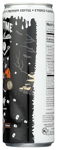 Bones Coffee Company S'mores Iced Coffee Latte - S'mores Flavored Canned Coffee Drink - 12 Pack Cans - 11 Oz Each