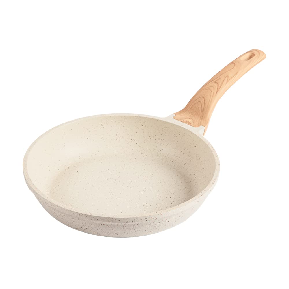 CAROTE Nonstick Frying Pan Skillet,Non Stick Granite Fry Pan Egg Pan Omelet Pans, Stone Cookware Chef's Pan, PFOA Free,Induction Compatible(Classic Granite, 8-Inch)