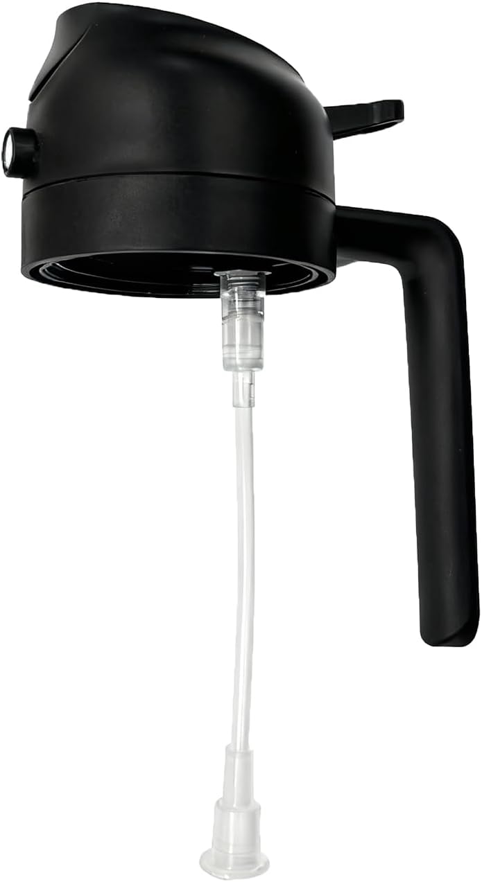 TrendPlain Replacement Lid for 16oz Glass Olive Oil Sprayer – PP Plastic Cap Compatible with Oil Dispenser Bottle (Black)