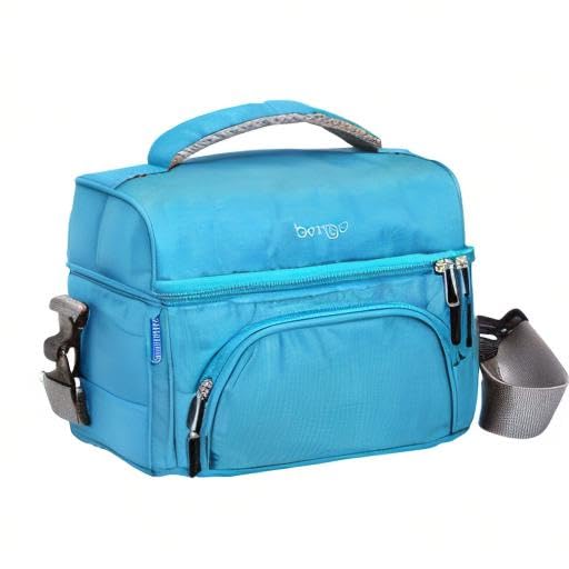 Bentgo® Deluxe Lunch Bag - Durable and Insulated Lunch Tote with Zippered Outer Pocket, Internal Mesh Pocket, Padded & Adjustable Straps, & 2-Way Zippers - Fits Most Lunch Boxes (Carbon Black)