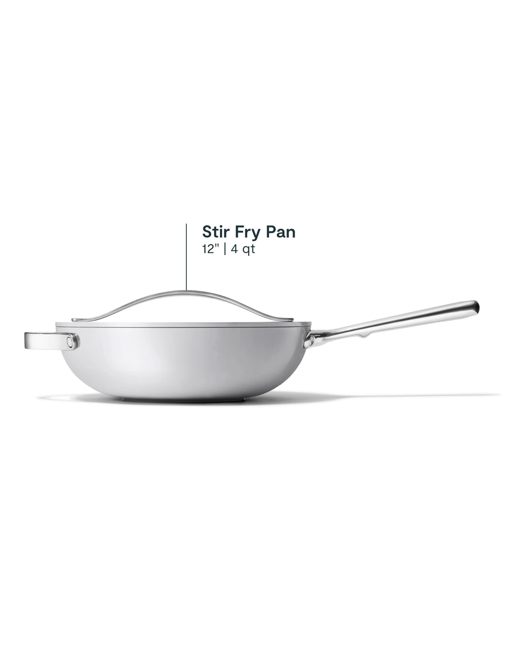 Caraway Non-Stick Stir Fry Pan - 12” Wok-Inspired Pan - Free From Forever Chemicals - High-Sloped Walls - Stainless Steel Handles - Navy