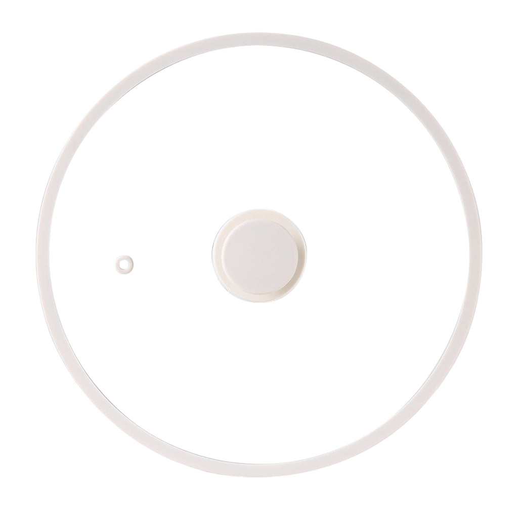 CAROTE 2 PCS Universal Silicone Lid for Pots, Pans and Skillets, Pot Lid fit 6", 7" 8" & 9.5", 10", 11" Diameter Cookware, Pan Cover With Heat Resistant Silicone Rim and Tempered Glass, White