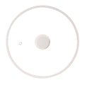 CAROTE 2 PCS Universal Silicone Lid for Pots, Pans and Skillets, Pot Lid fit 6", 7" 8" & 9.5", 10", 11" Diameter Cookware, Pan Cover With Heat Resistant Silicone Rim and Tempered Glass, White