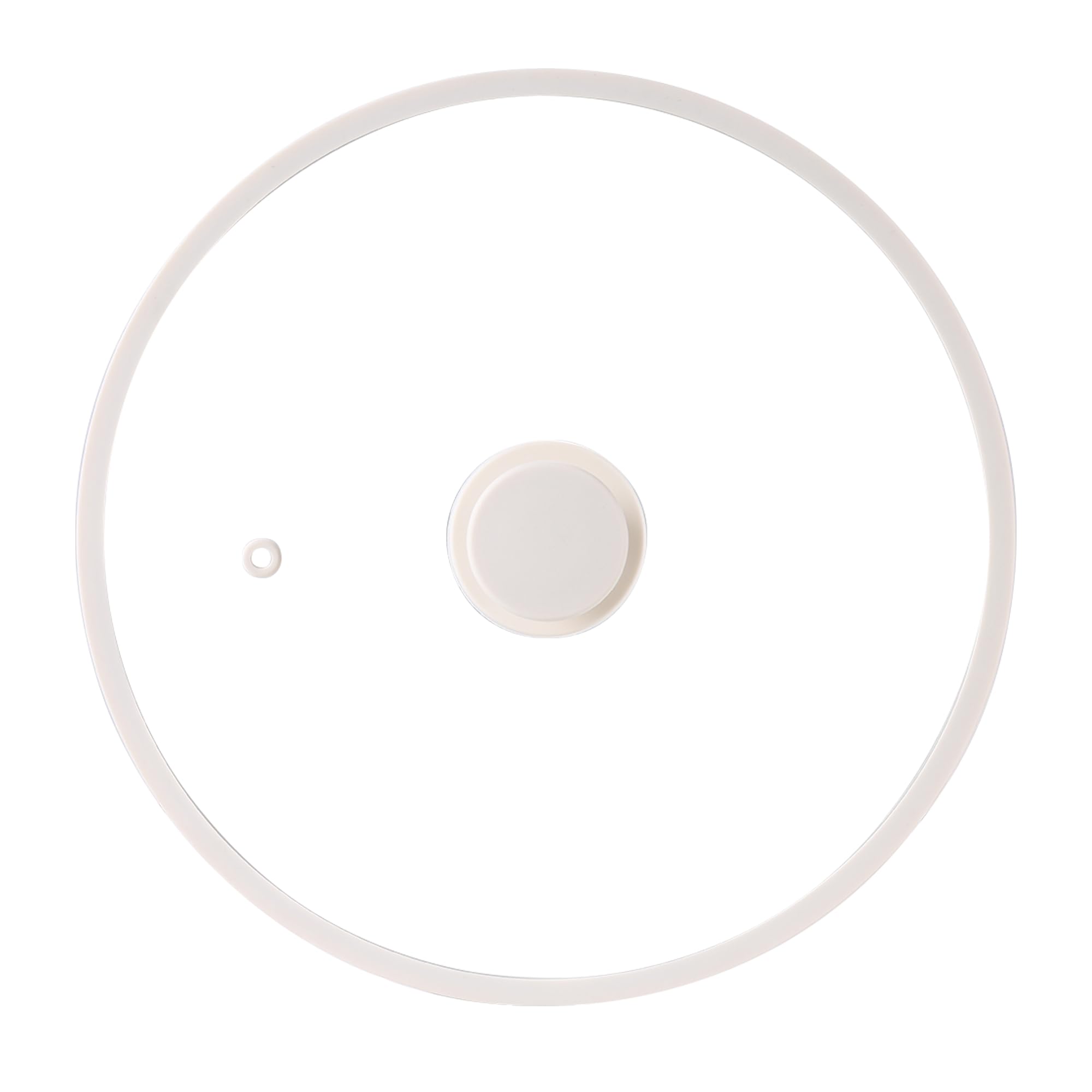 CAROTE 2 PCS Universal Silicone Lid for Pots, Pans and Skillets, Pot Lid fit 6", 7" 8" & 9.5", 10", 11" Diameter Cookware, Pan Cover With Heat Resistant Silicone Rim and Tempered Glass, White