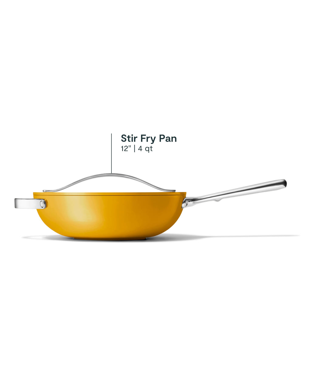 Caraway Non-Stick Stir Fry Pan - 12” Wok-Inspired Pan - Free From Forever Chemicals - High-Sloped Walls - Stainless Steel Handles - Navy