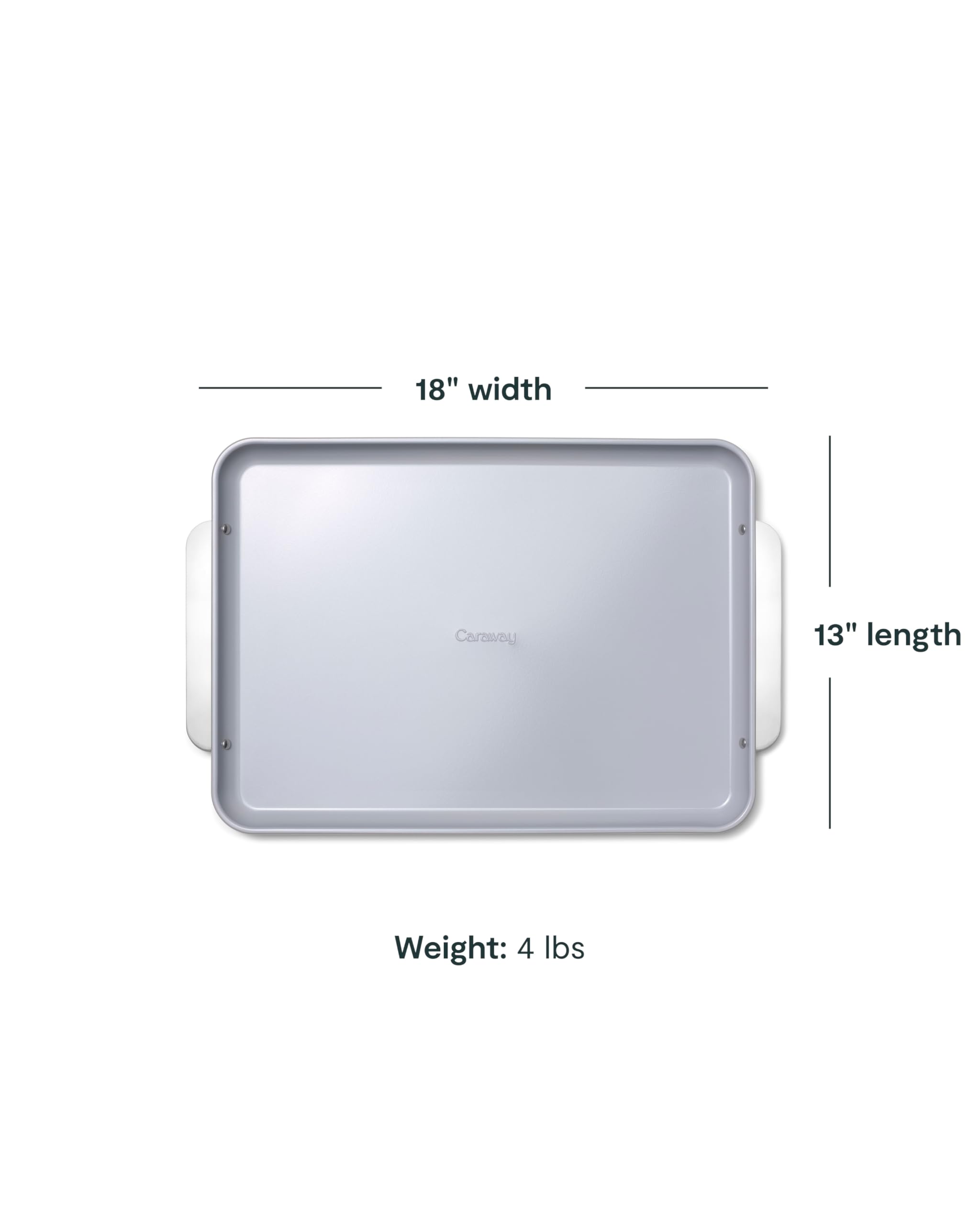 Caraway Non-Stick Ceramic Medium Baking Sheet Duo - Naturally Slick Ceramic Coating - Non-Toxic, PTFE & PFOA Free - Perfect for Baking, Roasting, and More - Medium (15" x 10") - Cream