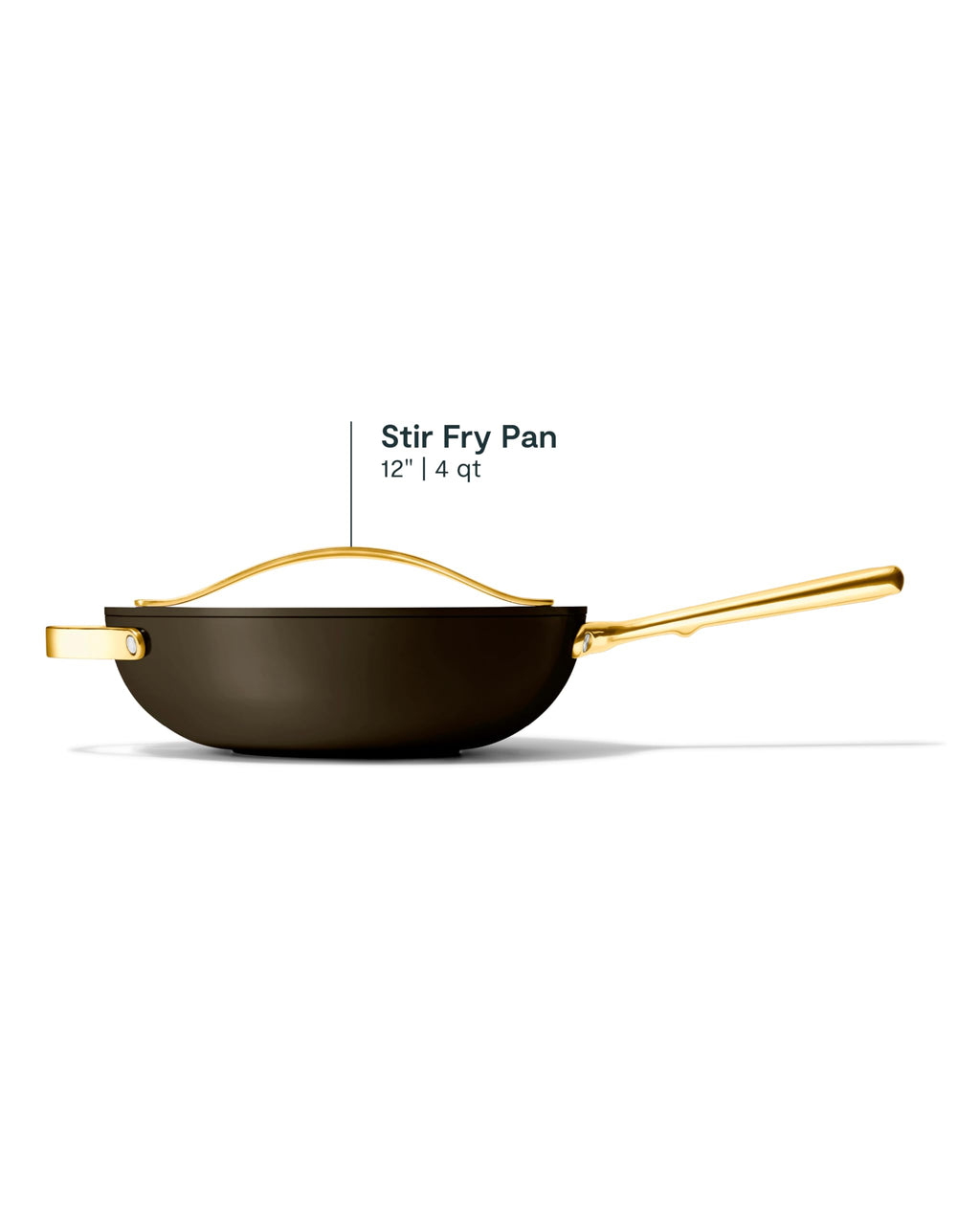 Caraway Non-Stick Stir Fry Pan - 12” Wok-Inspired Pan - Free From Forever Chemicals - High-Sloped Walls - Stainless Steel Handles - Navy