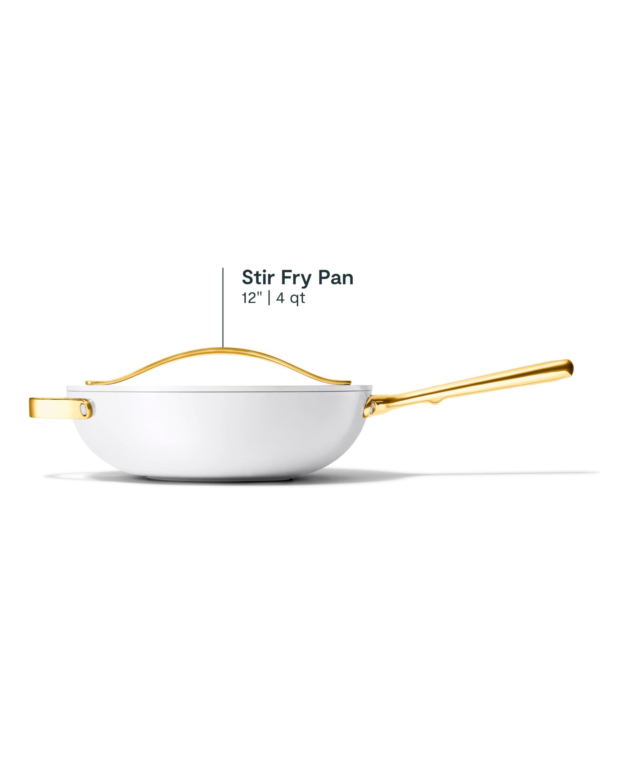 Caraway Non-Stick Stir Fry Pan - 12” Wok-Inspired Pan - Free From Forever Chemicals - High-Sloped Walls - Stainless Steel Handles - Navy