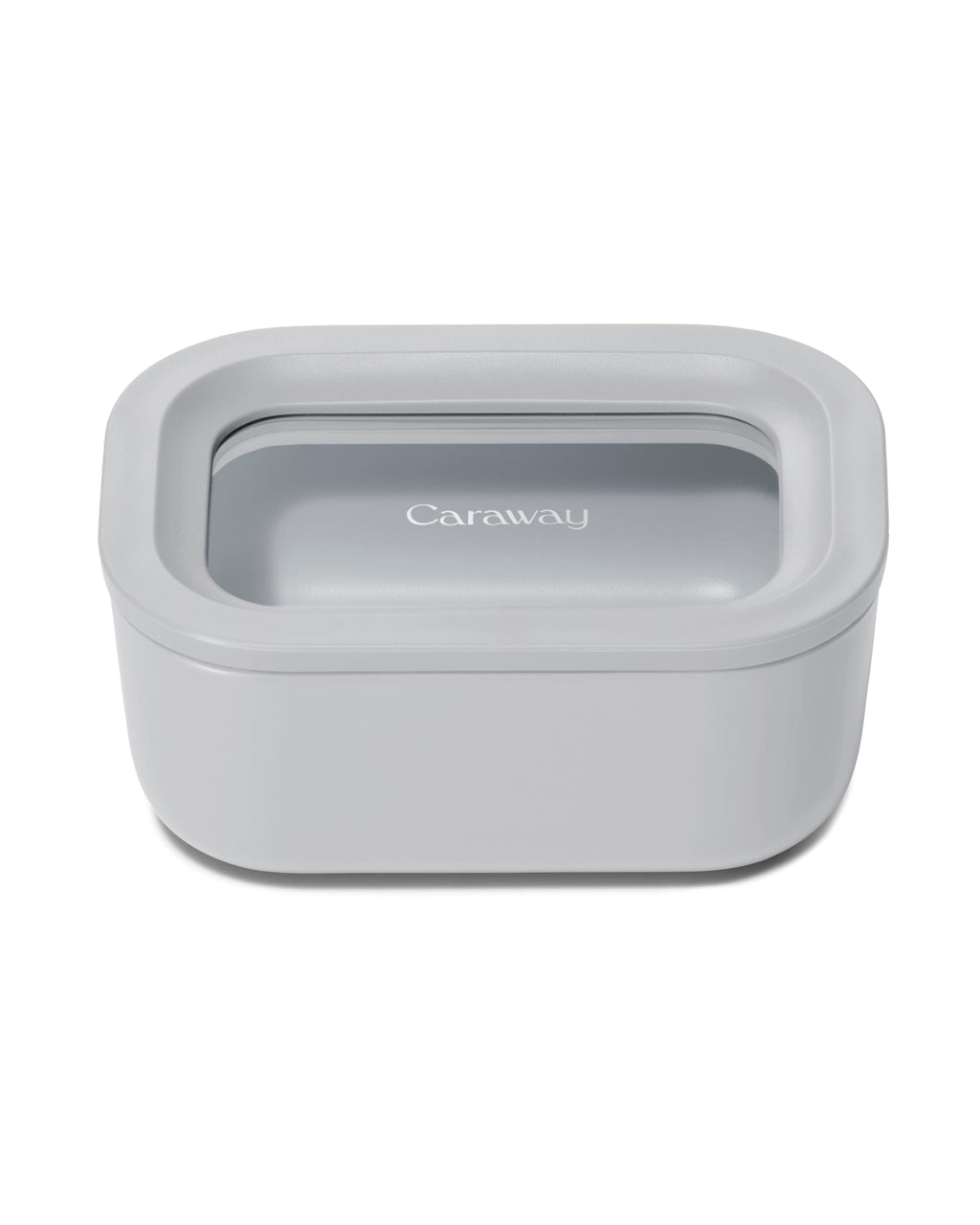 Caraway Glass Food Storage - 6.6 Cup Glass Container - Ceramic Coated Food Container - Non Stick Lunch Box Container with Lids - Dishwasher, Oven, & Microwave Safe - Cream