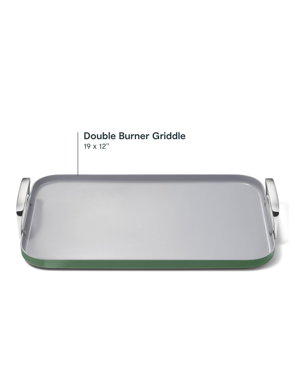 Caraway Double Burner Griddle - 19x12” Griddle Pan - Non-Stick Ceramic Coated - Non Toxic, PTFE & PFOA Free - Oven Safe & Compatible with All Stovetops - Cream