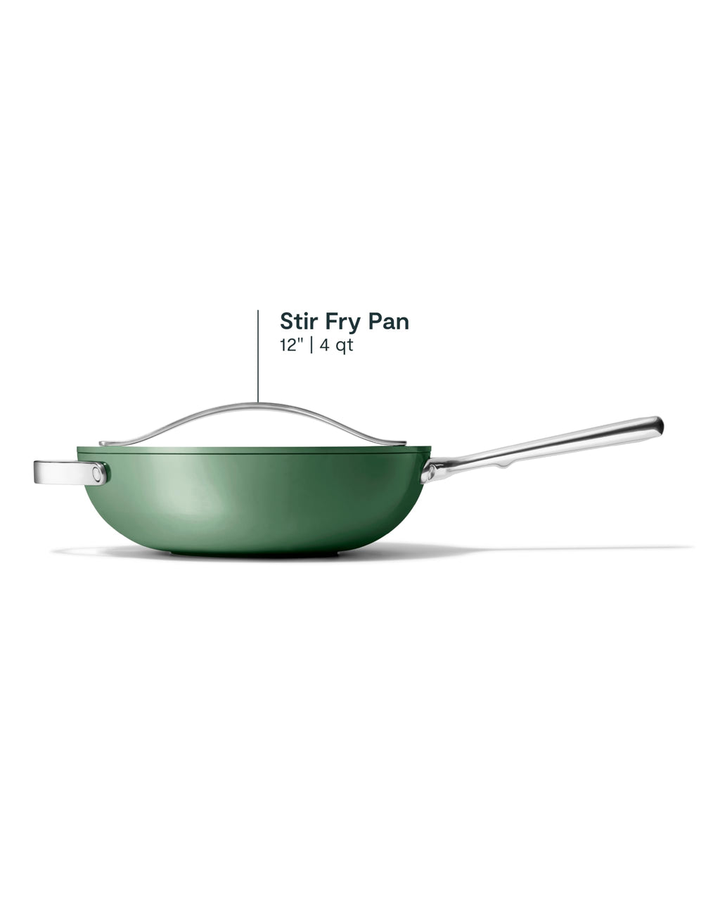 Caraway Non-Stick Stir Fry Pan - 12” Wok-Inspired Pan - Free From Forever Chemicals - High-Sloped Walls - Stainless Steel Handles - Navy