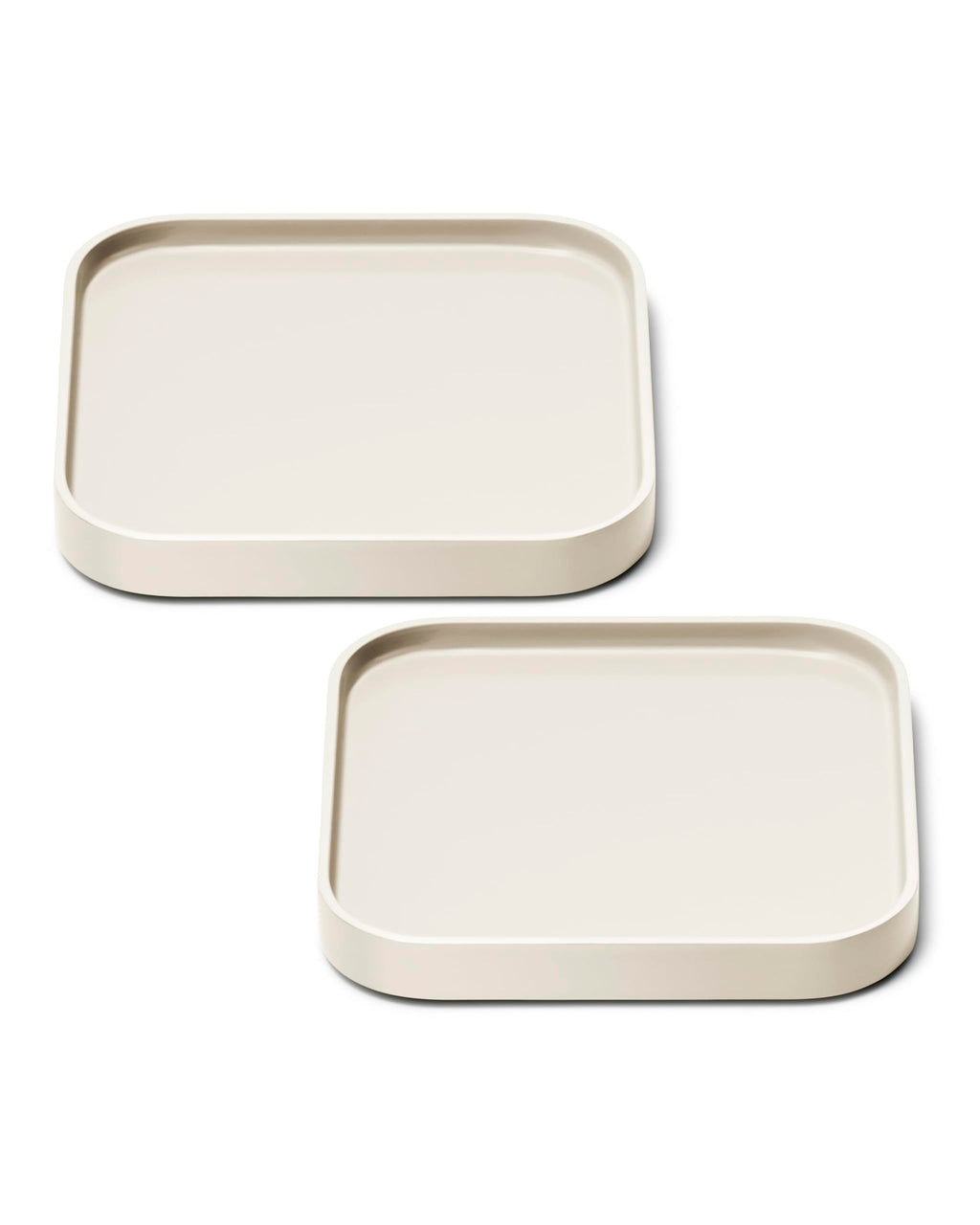 Caraway Spoon Rest Set of 2 - Stackable Spoon Holder for Kitchen Counter - Drip Catching, Heat-Resistant Design - Non-Slip Base - Cream