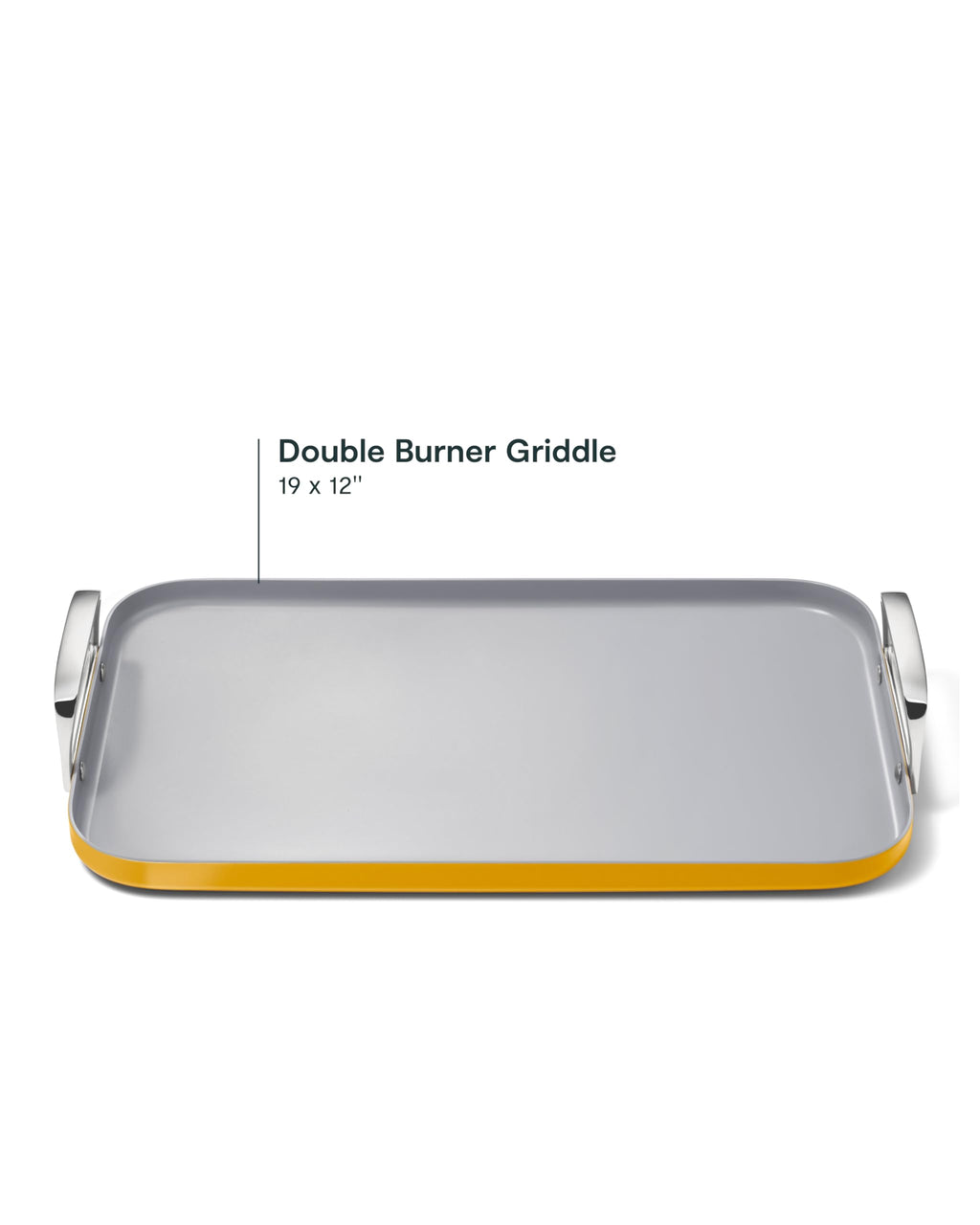 Caraway Double Burner Griddle - 19x12” Griddle Pan - Non-Stick Ceramic Coated - Non Toxic, PTFE & PFOA Free - Oven Safe & Compatible with All Stovetops - Cream