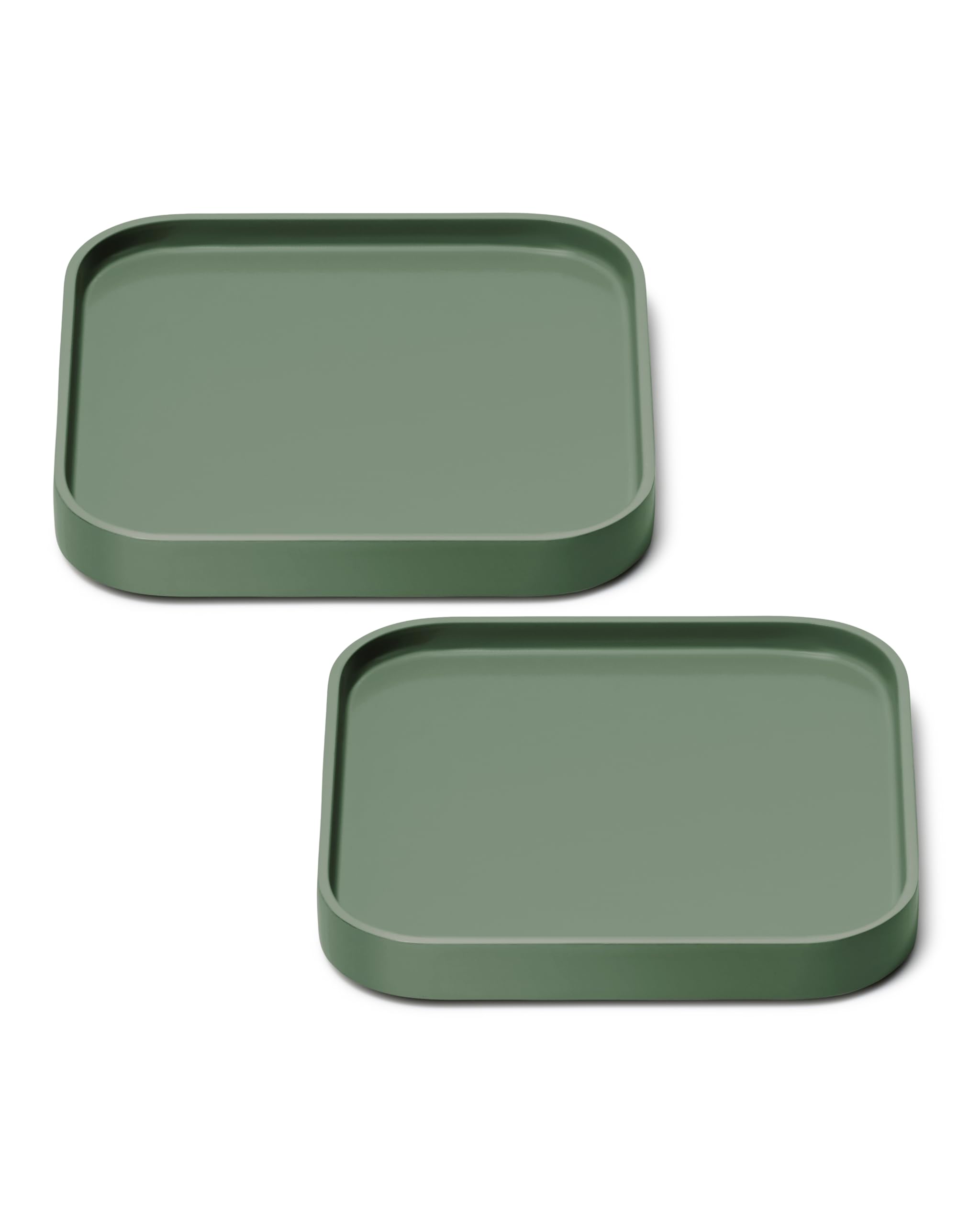 Caraway Spoon Rest Set of 2 - Stackable Spoon Holder for Kitchen Counter - Drip Catching, Heat-Resistant Design - Non-Slip Base - Cream