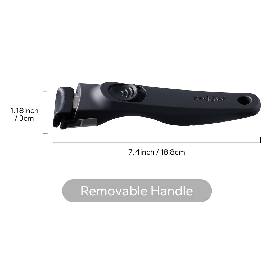 Redchef Removable Handle White - Detachable Handle Cookware Replacement, Universal Cookware Handle, Ideal Replacement for All Cookware