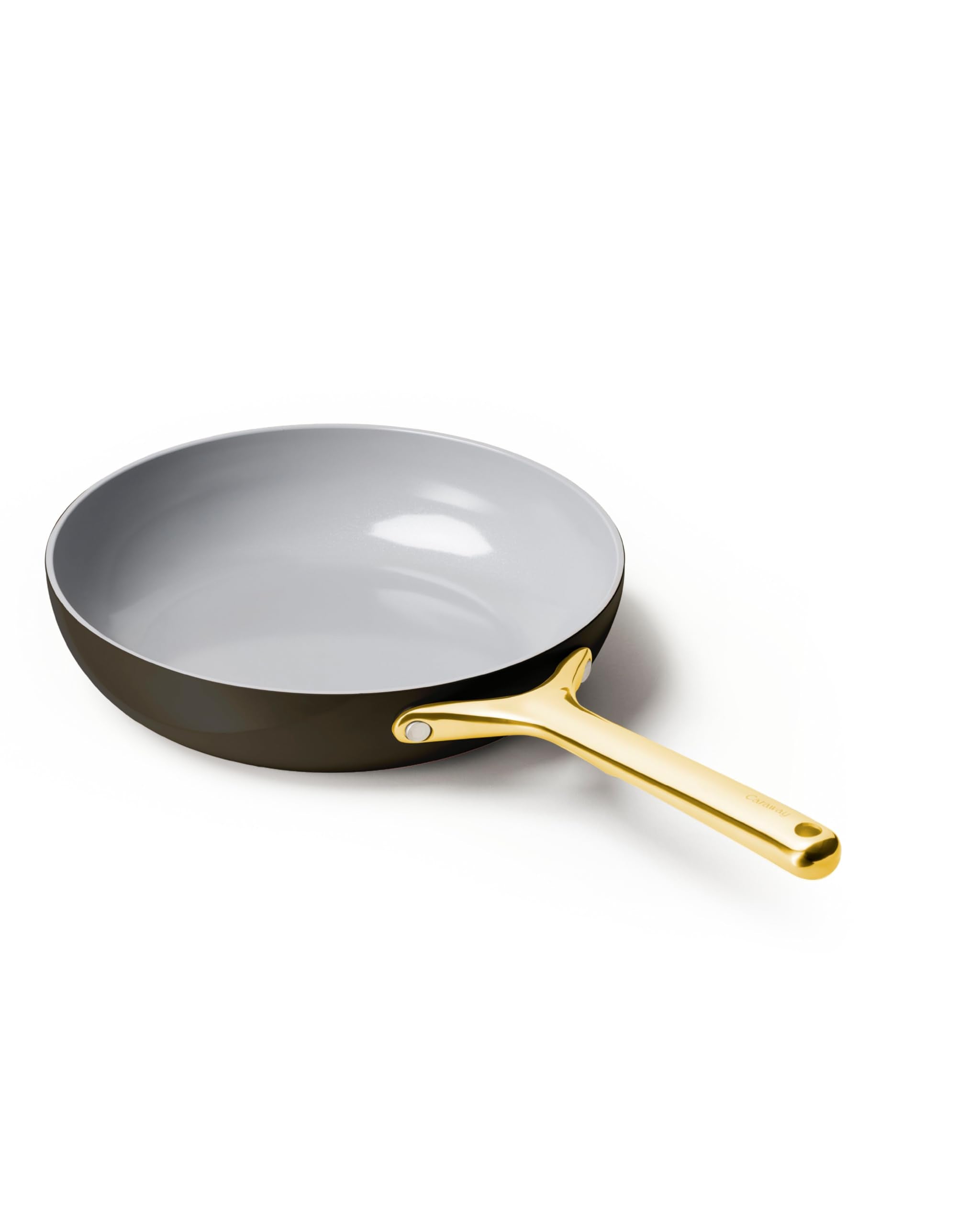 Caraway Nonstick Ceramic Frying Pan (2.7 qt, 10.5") - Non Toxic, PTFE & PFOA Free - Oven Safe & Compatible with All Stovetops (Gas, Electric & Induction) - Cream