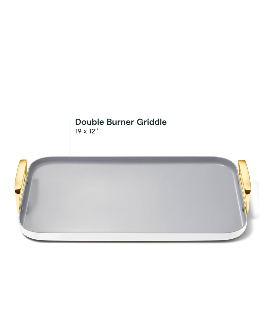 Caraway Double Burner Griddle - 19x12” Griddle Pan - Non-Stick Ceramic Coated - Non Toxic, PTFE & PFOA Free - Oven Safe & Compatible with All Stovetops - Cream