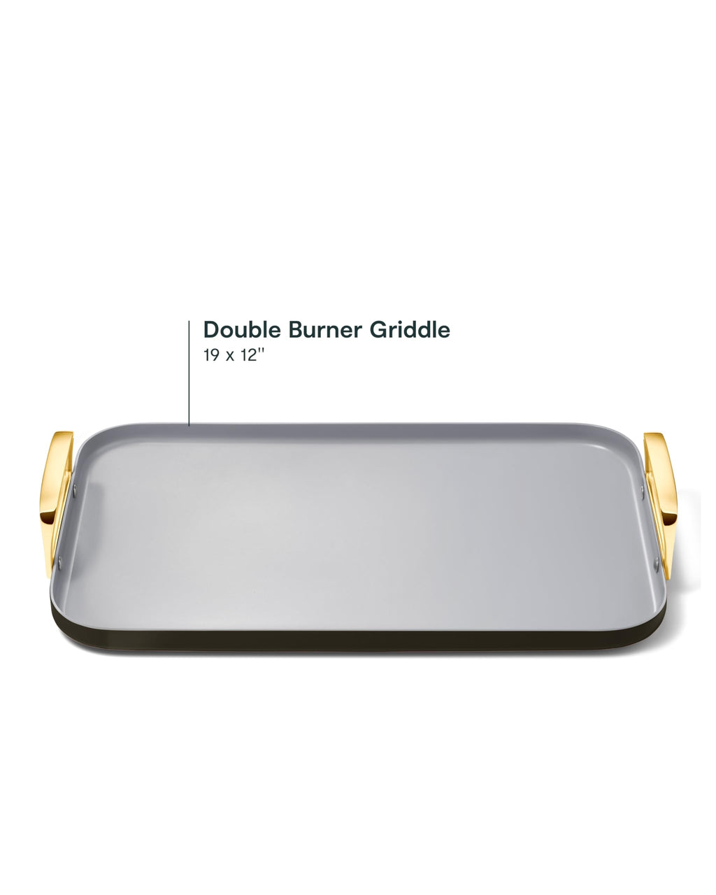Caraway Double Burner Griddle - 19x12” Griddle Pan - Non-Stick Ceramic Coated - Non Toxic, PTFE & PFOA Free - Oven Safe & Compatible with All Stovetops - Cream