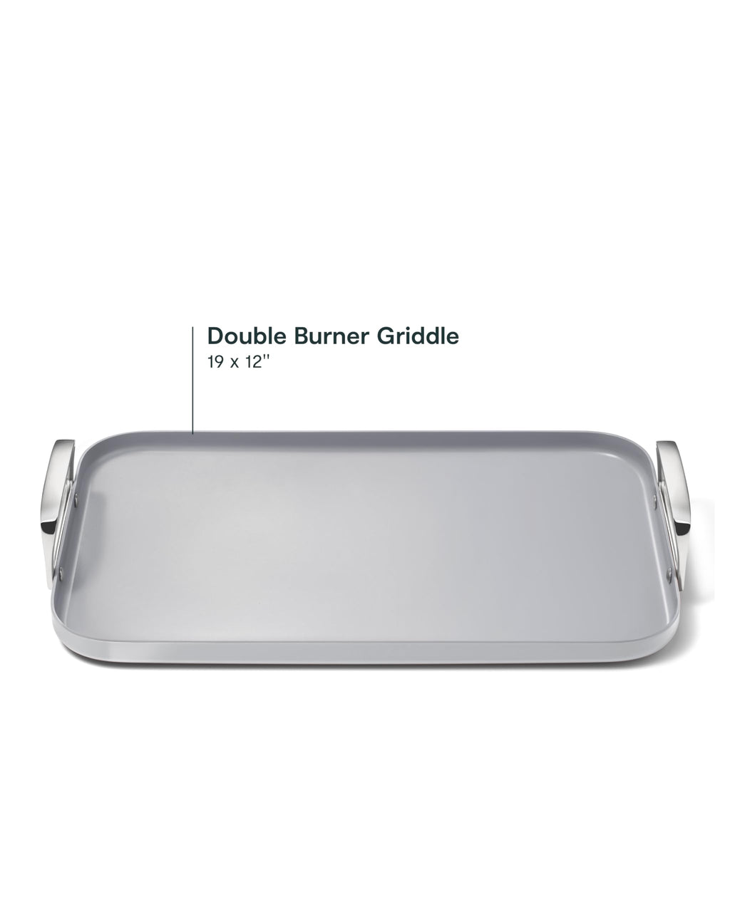 Caraway Double Burner Griddle - 19x12” Griddle Pan - Non-Stick Ceramic Coated - Non Toxic, PTFE & PFOA Free - Oven Safe & Compatible with All Stovetops - Cream