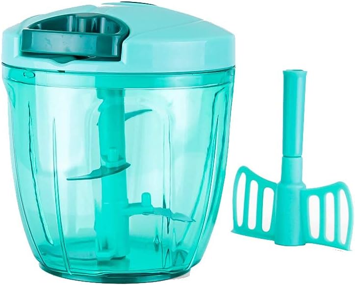 Cambom Manual Food Chopper, Hand Pull String Vegetable Slicer Onions Cutter, BPA free food safe material