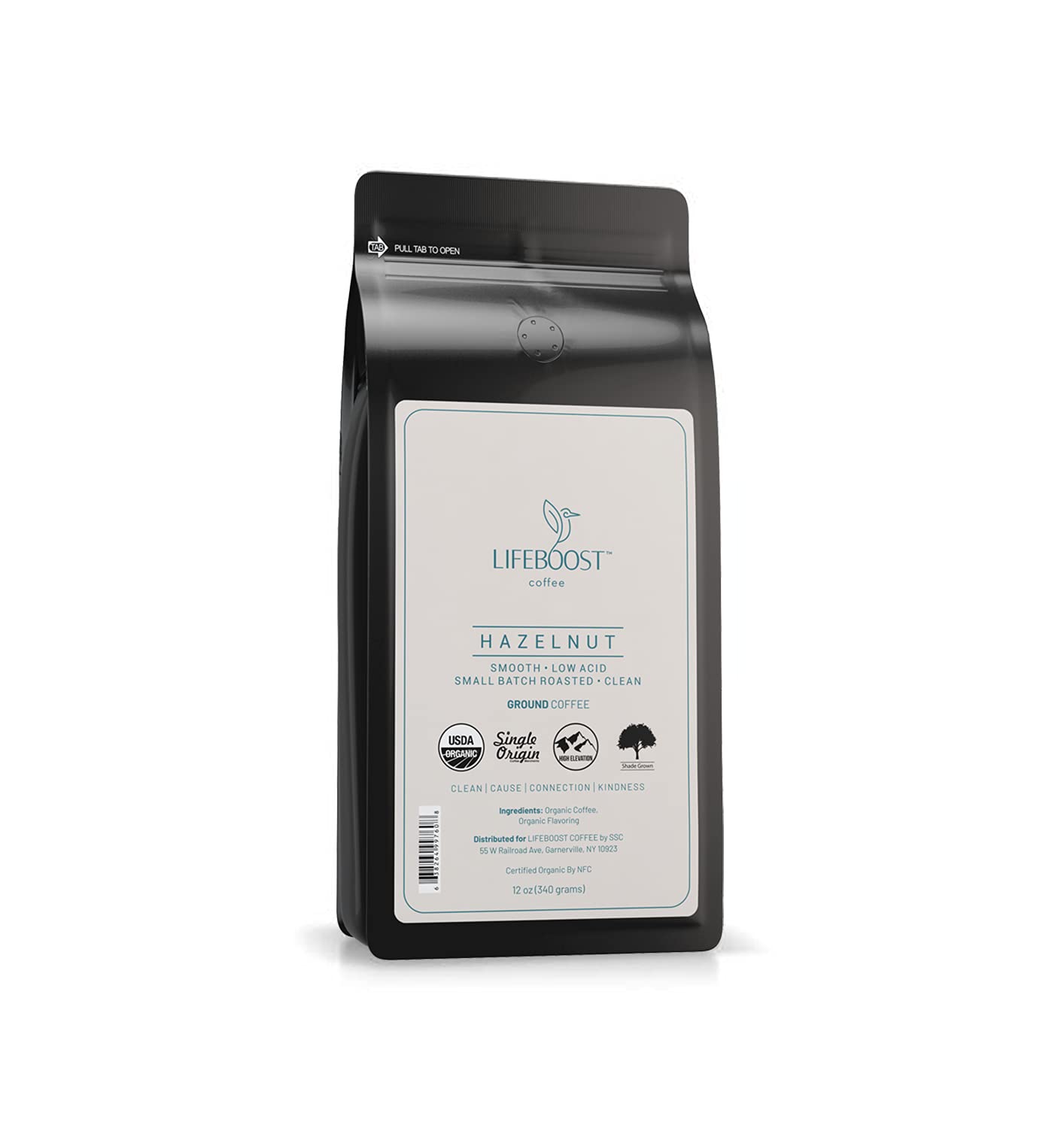 Lifeboost French Vanilla Ground Coffee - Non-GMO Low Acid Single Origin USDA Organic Coffee - Third Party Tested For Mycotoxins & Pesticides - 12 Ounces