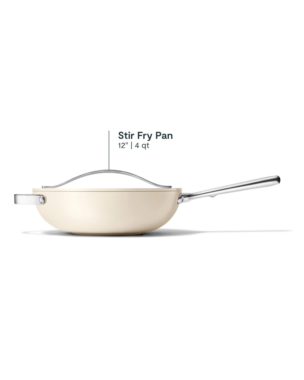 Caraway Non-Stick Stir Fry Pan - 12” Wok-Inspired Pan - Free From Forever Chemicals - High-Sloped Walls - Stainless Steel Handles - Navy
