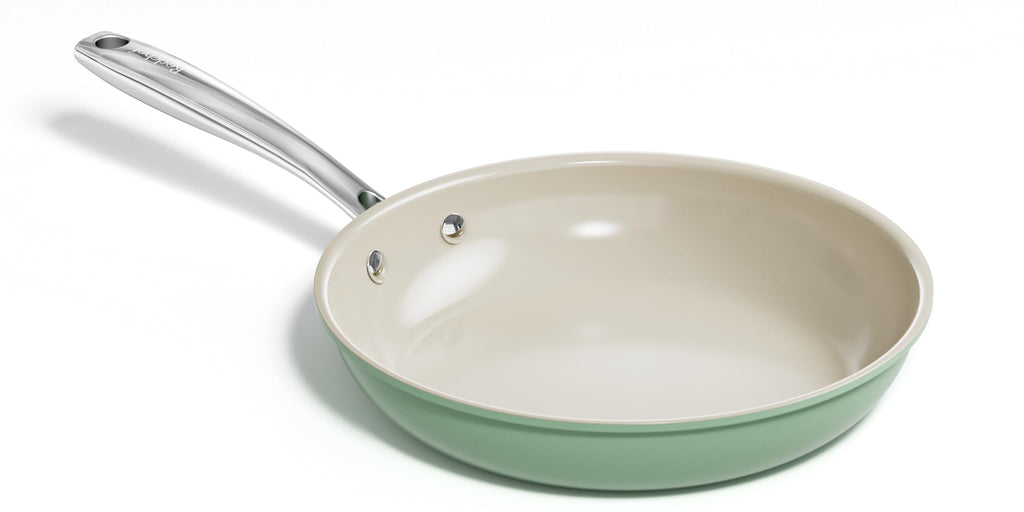Redchef Ceramic Non Stick Egg Pans, Nonstick Frying Pan Skillet, 8 inch Cooking Pan Non Toxic with Stay Cool Handle for Induction, PTFE & PFAS & PFOA Free, Dishwasher/Oven Safe (Blue)