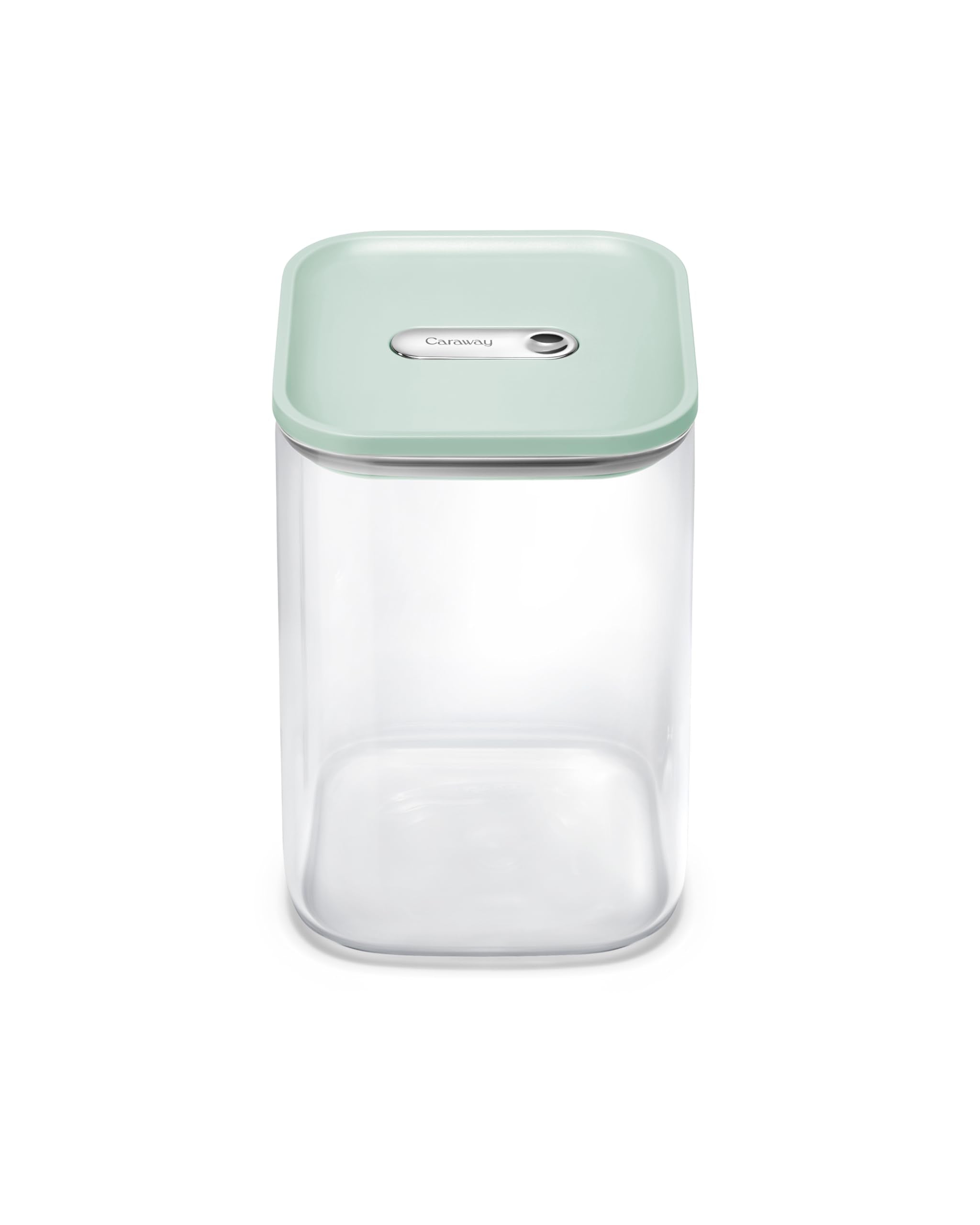 Caraway 4qt Glass Airtight Food Storage Container with Lid – Non-Toxic, BPA-Free Kitchen Storage Container – Stackable, Space-Saving Airtight Container for Dry Goods and More - Cream