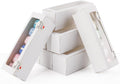 Valentine Gift 36 Pack Macaron Boxes for 5-7 Macarons Container Packaging Strawberry Candies Sweets Boxes with Sticker for Gift Giving (White)