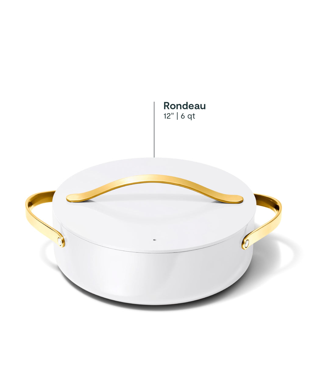 Caraway Rondeau - 6 Qt Non-Stick Pan with Lid - Free From Forever Chemicals - Perfect for Searing, Braising, & Roasting - Cream
