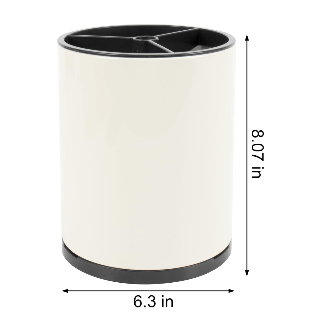 RedCall Stainless Steel Cooking Utensil Holder,360° Rotating Kitchen Utensil Holder,Extra Large Spatula Spoon Holder Counter,Weighted Base Utensil Caddy Storage Organizer for Countertop