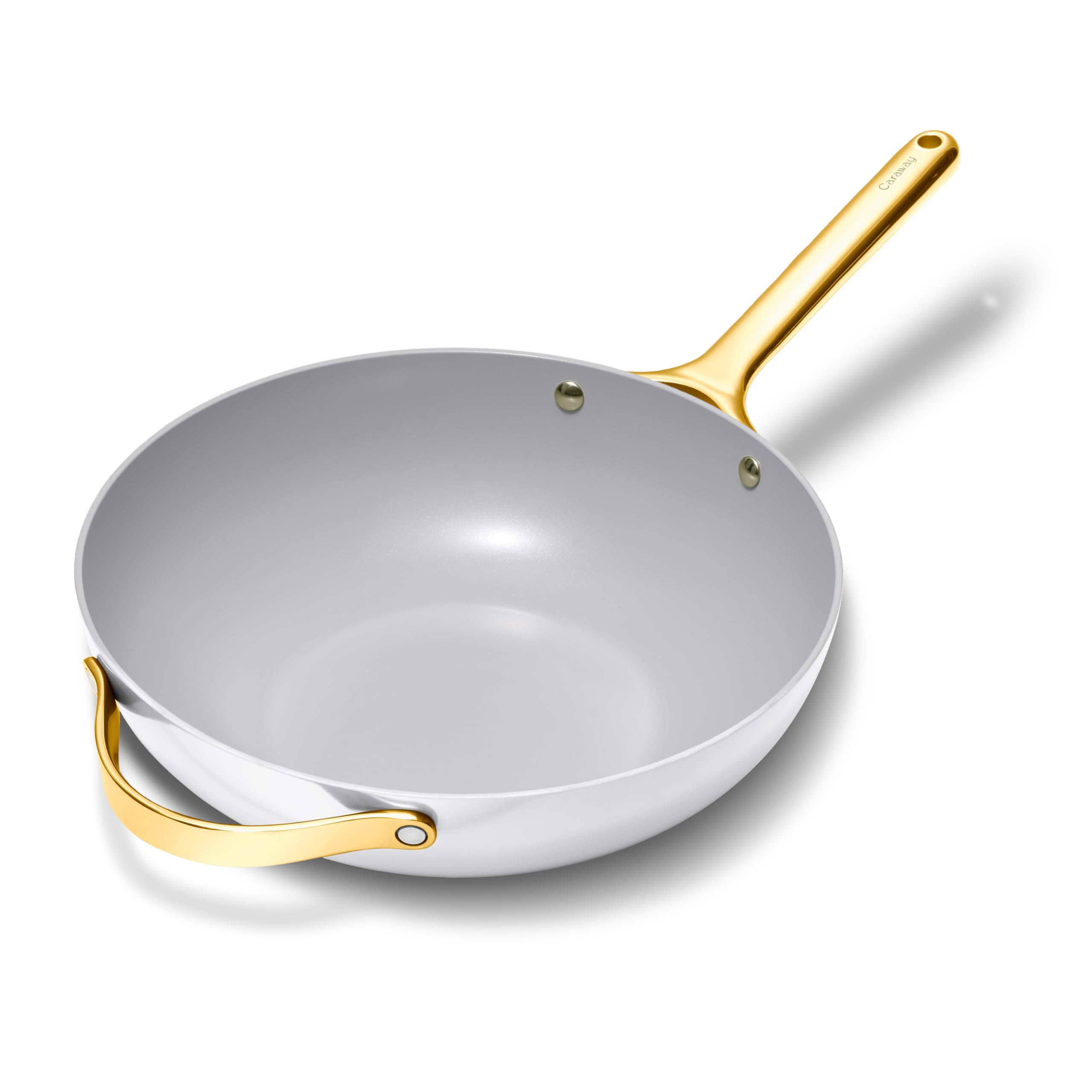 Caraway Non-Stick Stir Fry Pan - 12” Wok-Inspired Pan - Free From Forever Chemicals - High-Sloped Walls - Stainless Steel Handles - Navy