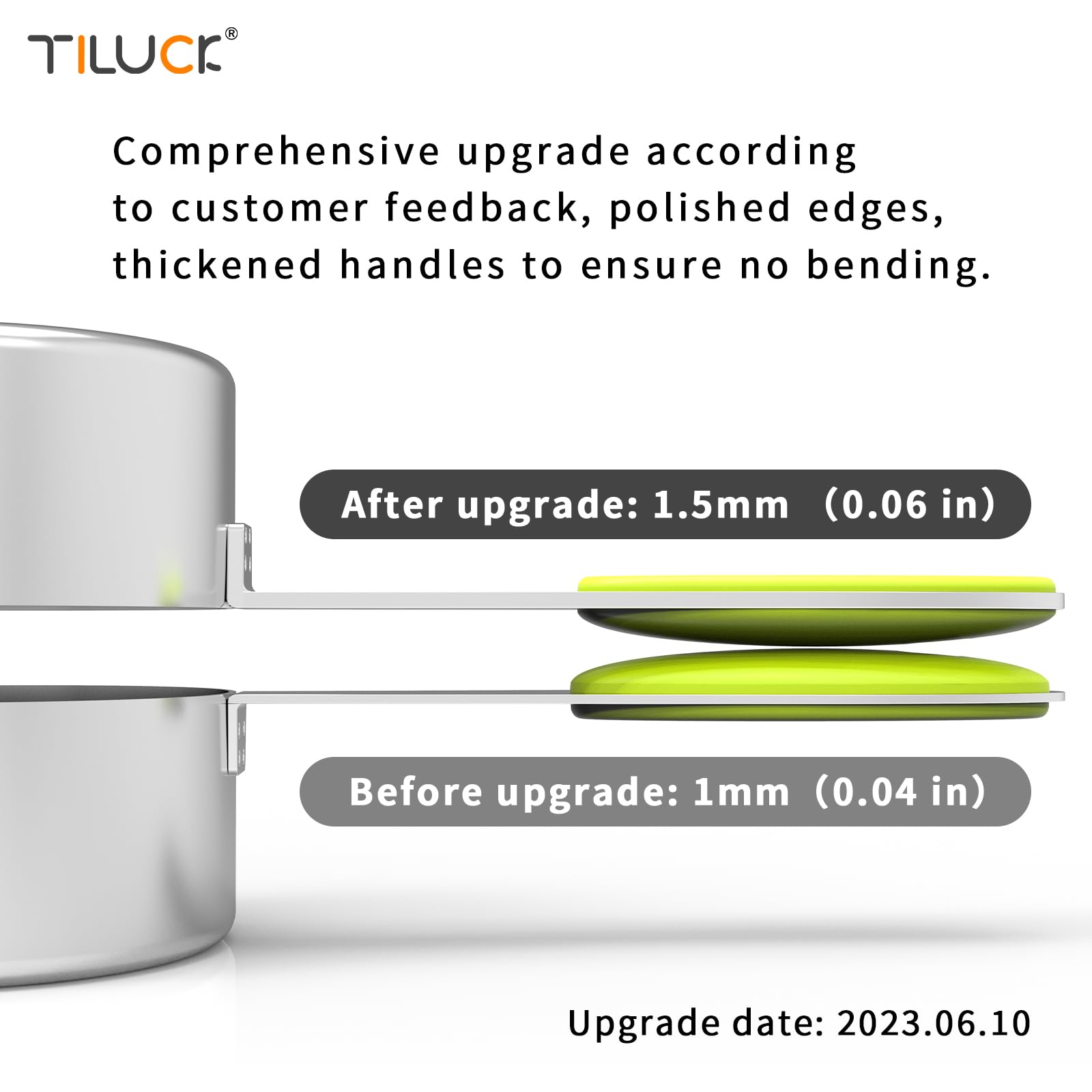 TILUCK Measuring Cups and Spoons Set, Stainless Steel, Kitchen Utensils for Cooking and Baking (10)