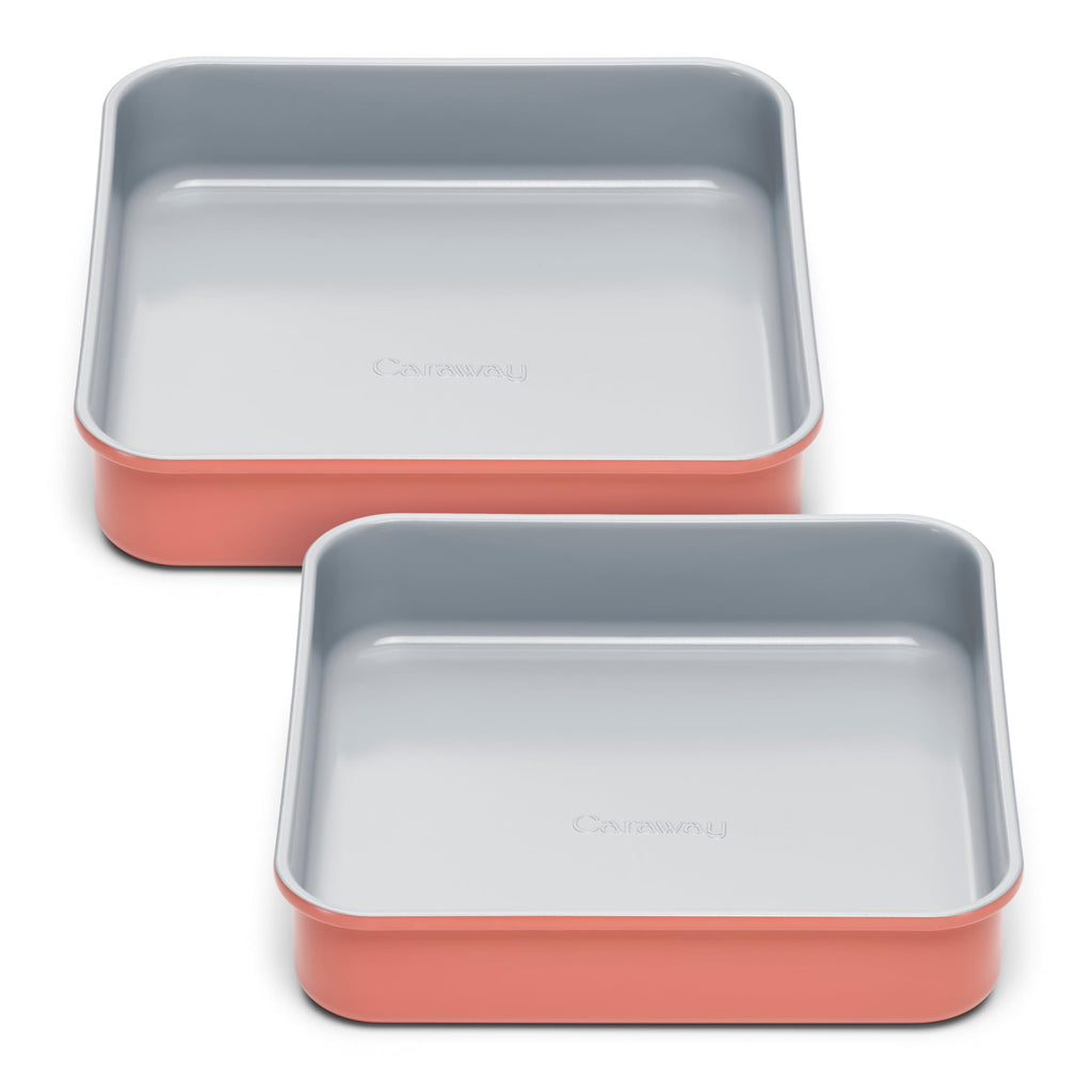 Caraway 9” Square Pan - Non-Stick Ceramic Coating - Free From Forever Chemicals - Cake Pan Perfect for Brownies, Lemon Bars, & More - Cream