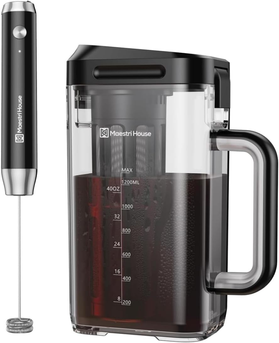 41OZ Cold Brew Coffee Maker & LunaFro Handheld Milk Frother