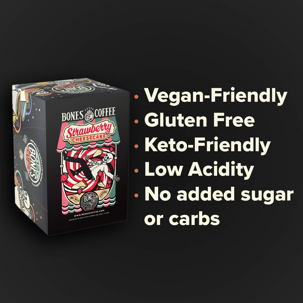 Bones Coffee Company Flavored Coffee Bones Cups Highland Grog Butterscotch Caramel | 12ct Single-Serve Coffee Pods Compatible with Keurig 1.0 & 2.0 Keurig Coffee Maker