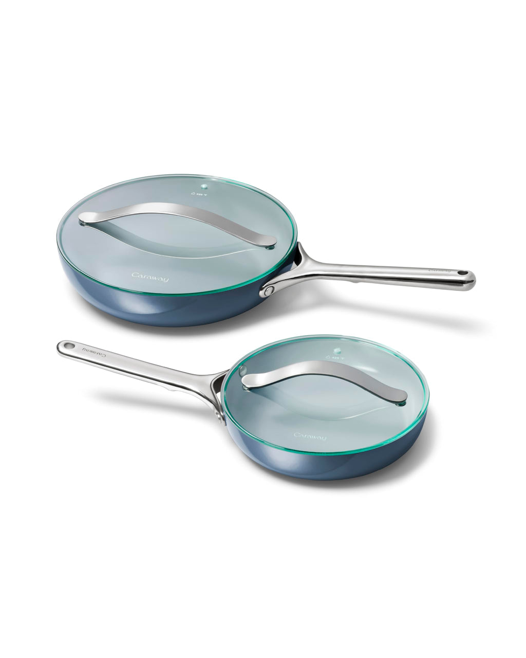 Caraway Nonstick Ceramic Frying Pan With Glass Lid (2.7 qt, 10.5") - Non Toxic, PTFE & PFOA Free - Oven Safe & Compatible with All Stovetops (Gas, Electric & Induction) - Cream