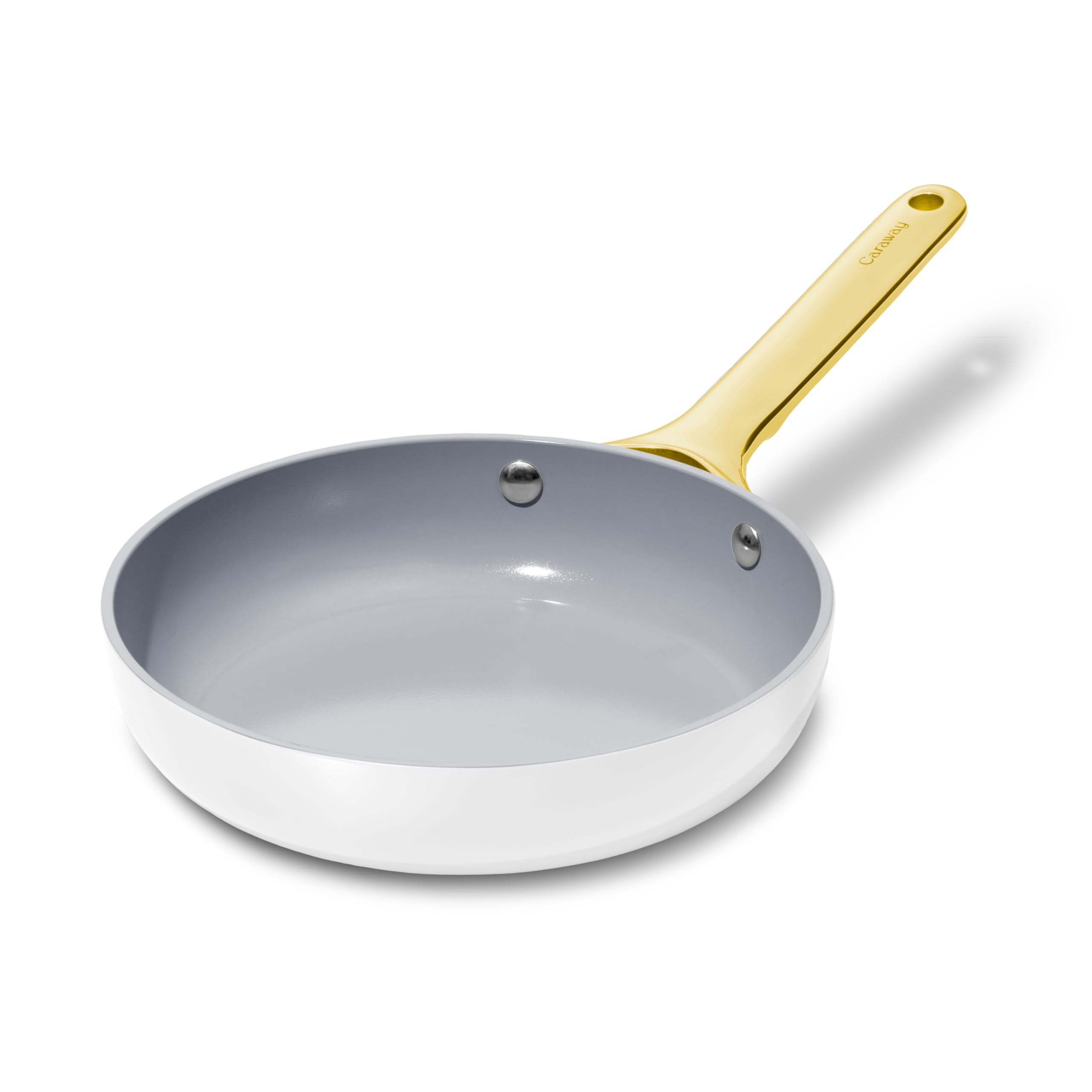 Caraway Nonstick Ceramic Frying Pan (2.7 qt, 10.5") - Non Toxic, PTFE & PFOA Free - Oven Safe & Compatible with All Stovetops (Gas, Electric & Induction) - Cream