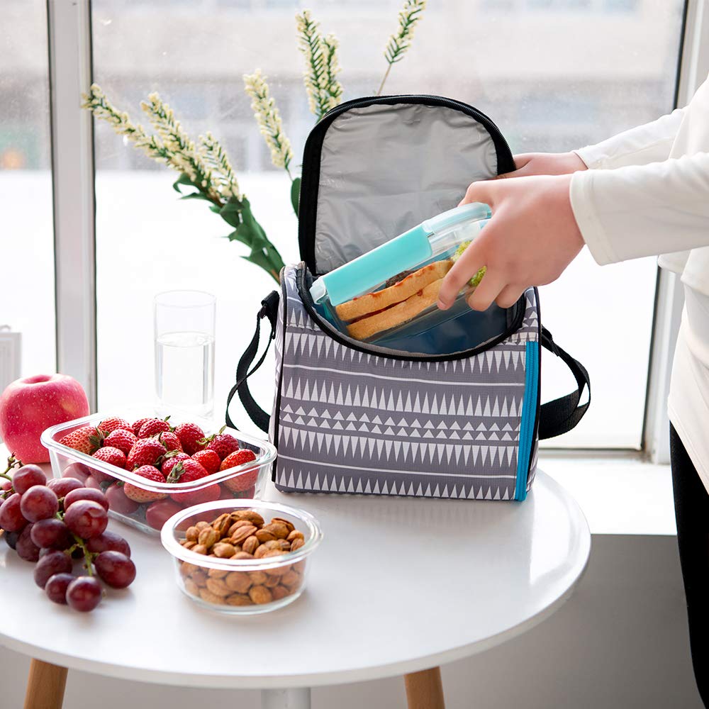 Large Glass Food Storage With Locking Lids - Bento Box Lunch and Meal Prep Containers [3-Pack, 36 OZ]