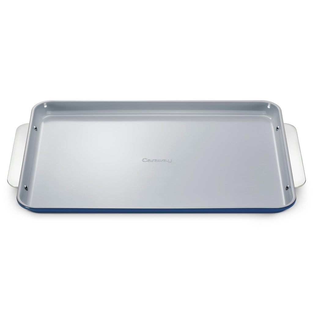 Caraway Nonstick Ceramic Small Baking Sheet (9x13”) – Non-Toxic, PTFE & PFOA Free – Oven Safe – Aluminized Steel Core – Mini Sheet Pan for Baking, Roasting & More - Cream