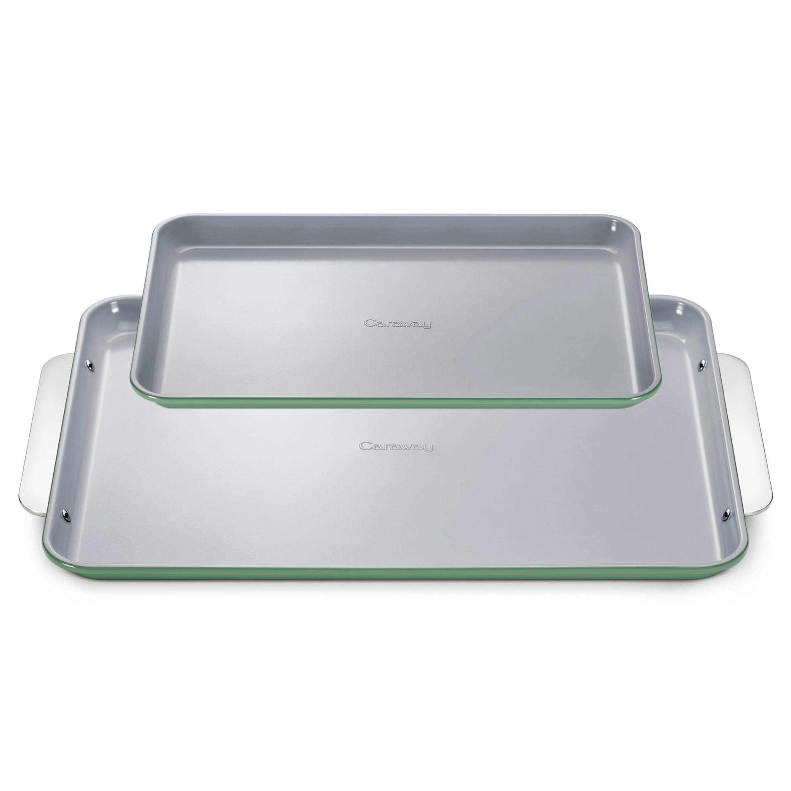 Caraway Nonstick Ceramic Small Baking Sheet (9x13”) – Non-Toxic, PTFE & PFOA Free – Oven Safe – Aluminized Steel Core – Mini Sheet Pan for Baking, Roasting & More - Cream