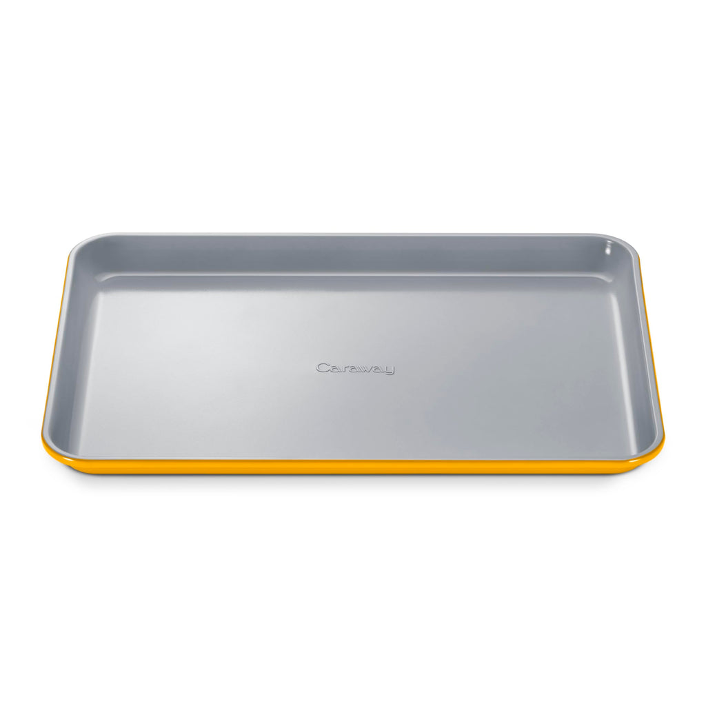 Caraway Nonstick Ceramic Small Baking Sheet (9x13”) – Non-Toxic, PTFE & PFOA Free – Oven Safe – Aluminized Steel Core – Mini Sheet Pan for Baking, Roasting & More - Cream