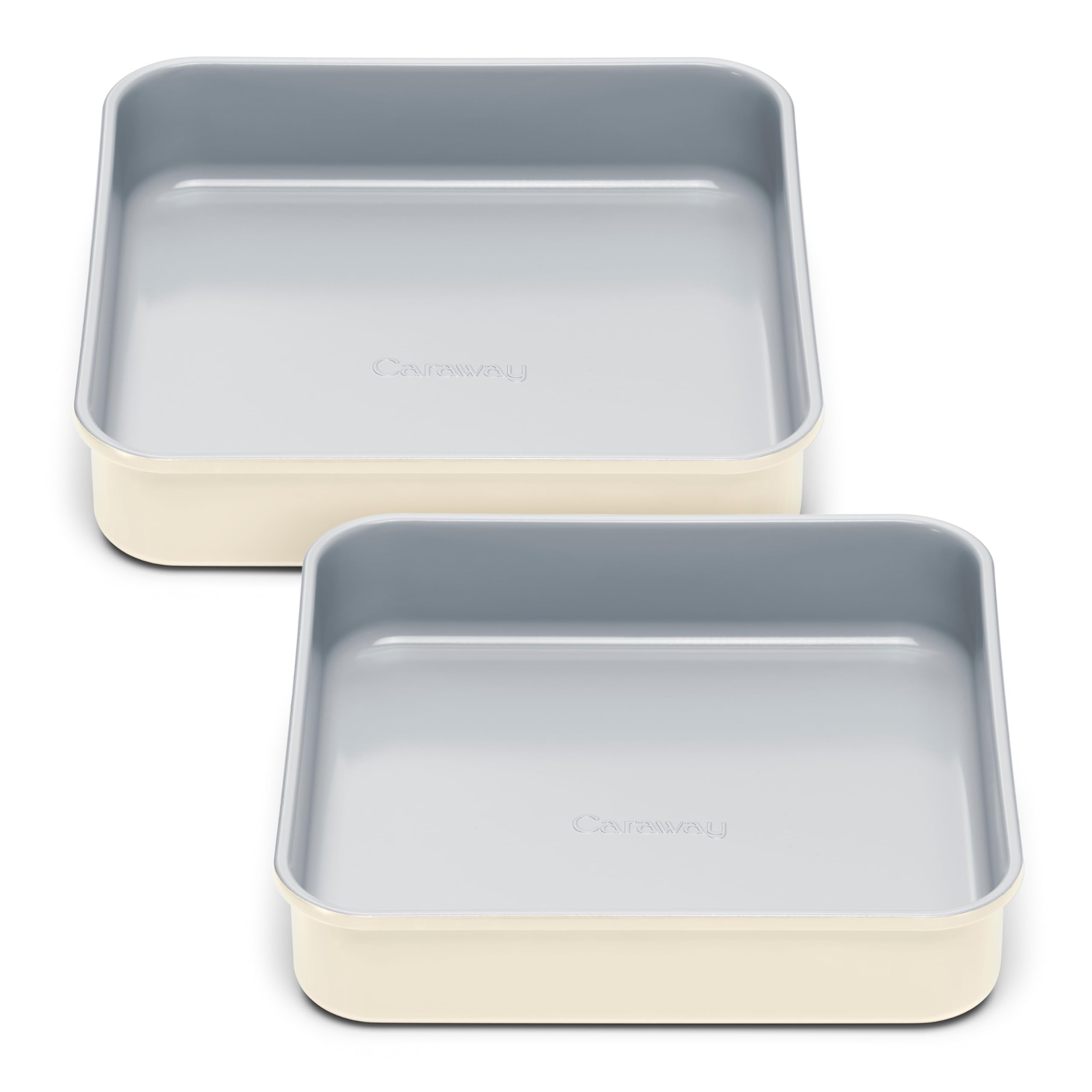 Caraway 9” Square Pan - Non-Stick Ceramic Coating - Free From Forever Chemicals - Cake Pan Perfect for Brownies, Lemon Bars, & More - Cream