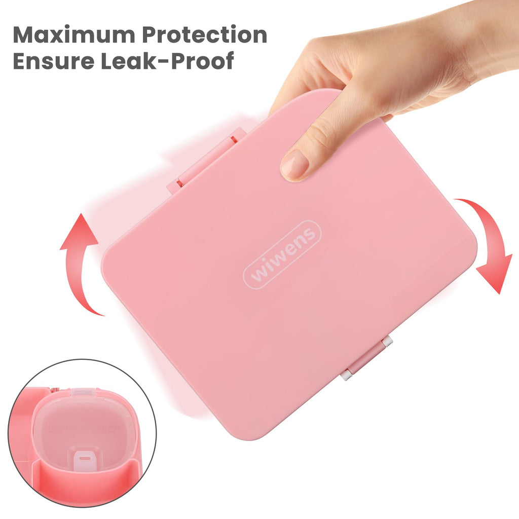 Snack Box Container for Kids Adults Reusable Snackle Box with Adjustable Dividers Airtight Snack Organizer with Compartents Toddler Bento Lunch Box Leak Proof for Office,School,Travel,Outdoor