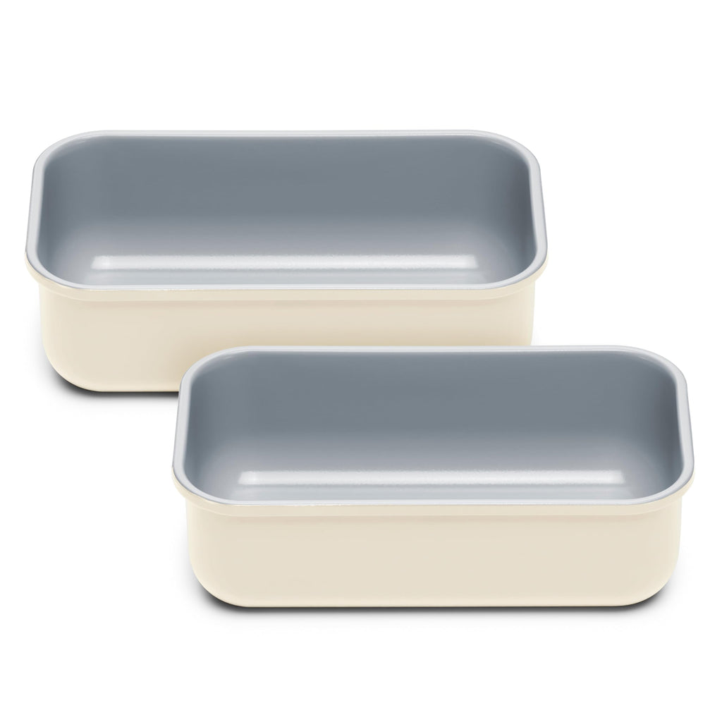 Caraway Non-Stick Ceramic 1 lb Loaf Pan - Naturally Slick Ceramic Coating - Non-Toxic, PTFE & PFOA Free - Perfect for Pound Cakes, Breads, & More - Cream
