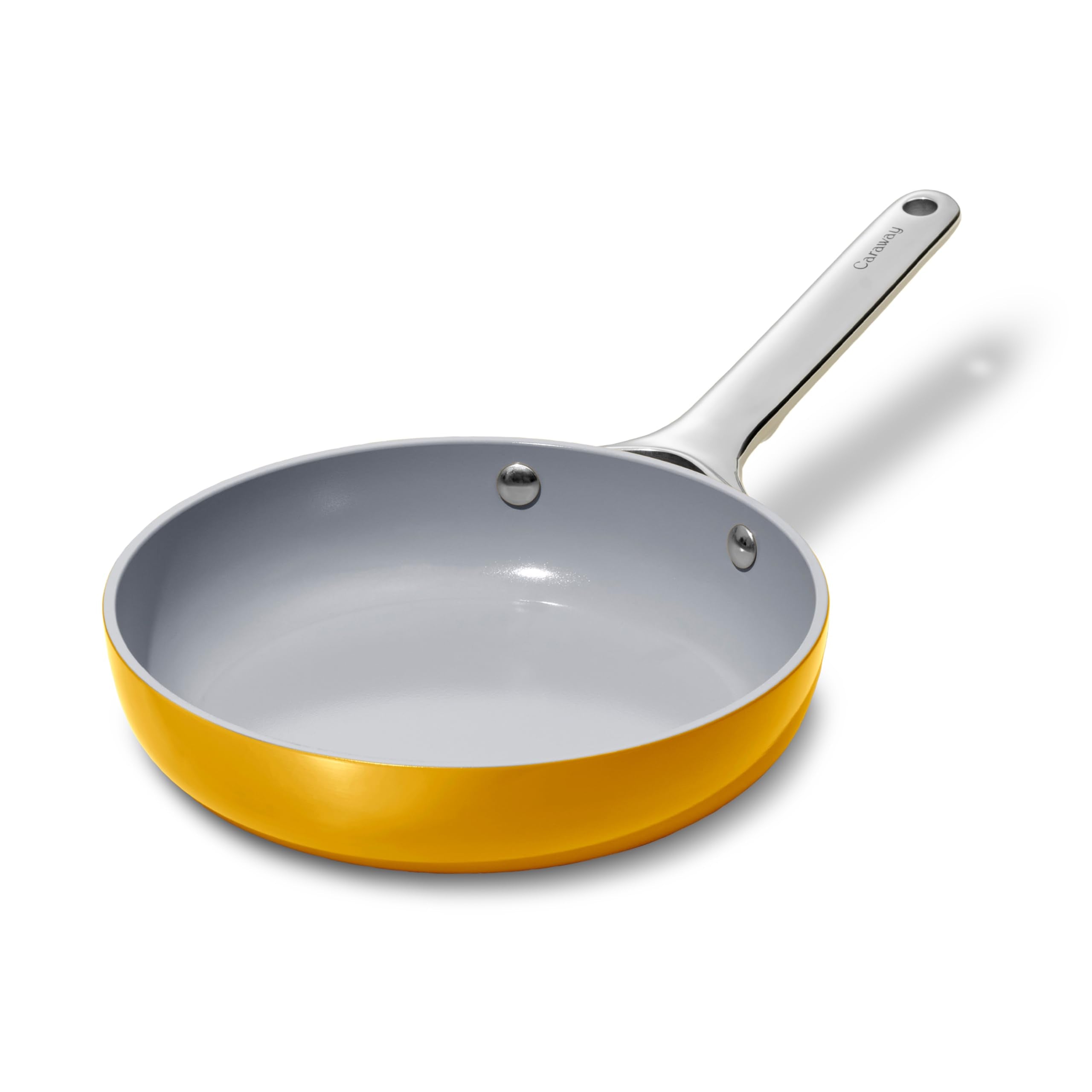 Caraway Nonstick Ceramic Frying Pan (2.7 qt, 10.5") - Non Toxic, PTFE & PFOA Free - Oven Safe & Compatible with All Stovetops (Gas, Electric & Induction) - Cream