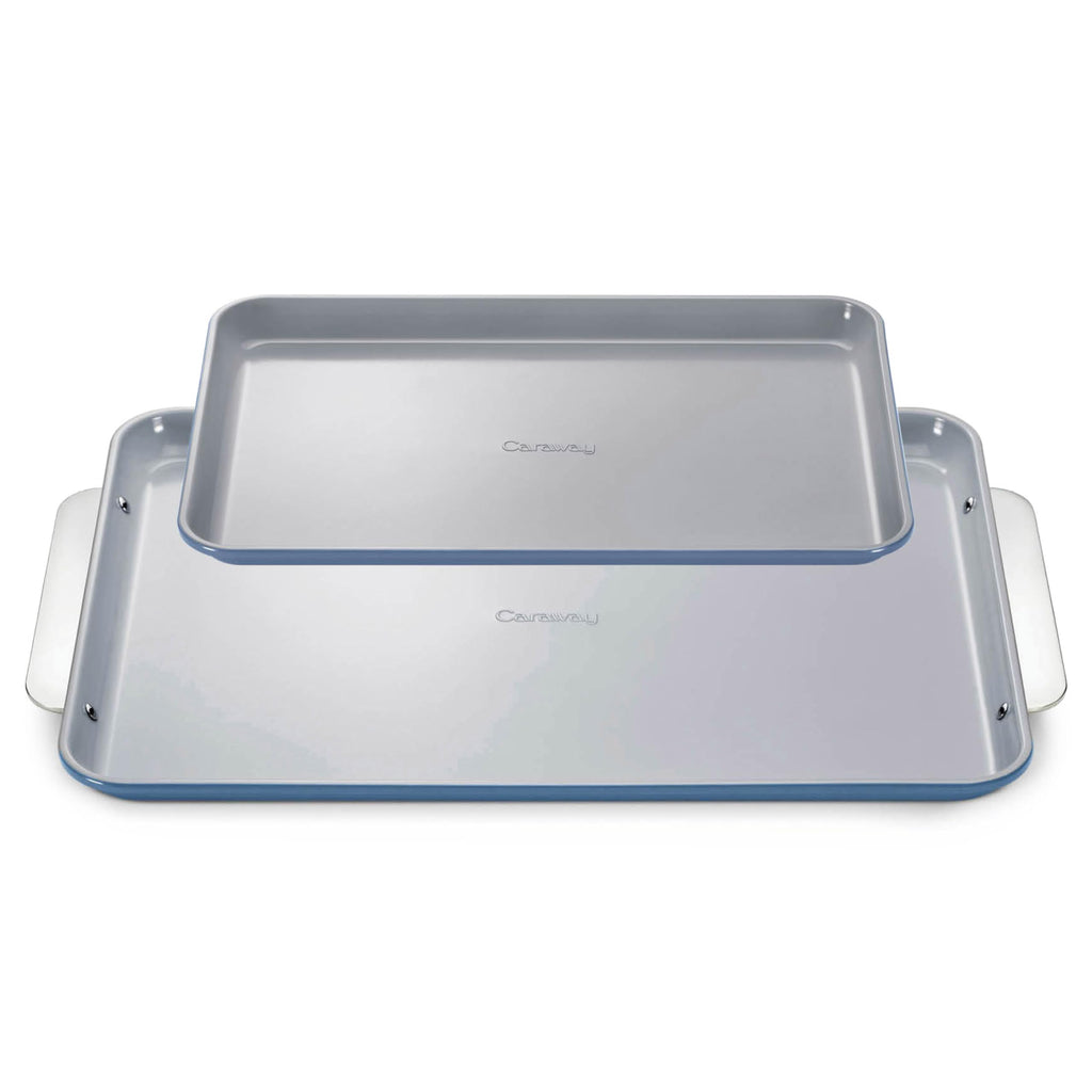 Caraway Nonstick Ceramic Small Baking Sheet (9x13”) – Non-Toxic, PTFE & PFOA Free – Oven Safe – Aluminized Steel Core – Mini Sheet Pan for Baking, Roasting & More - Cream