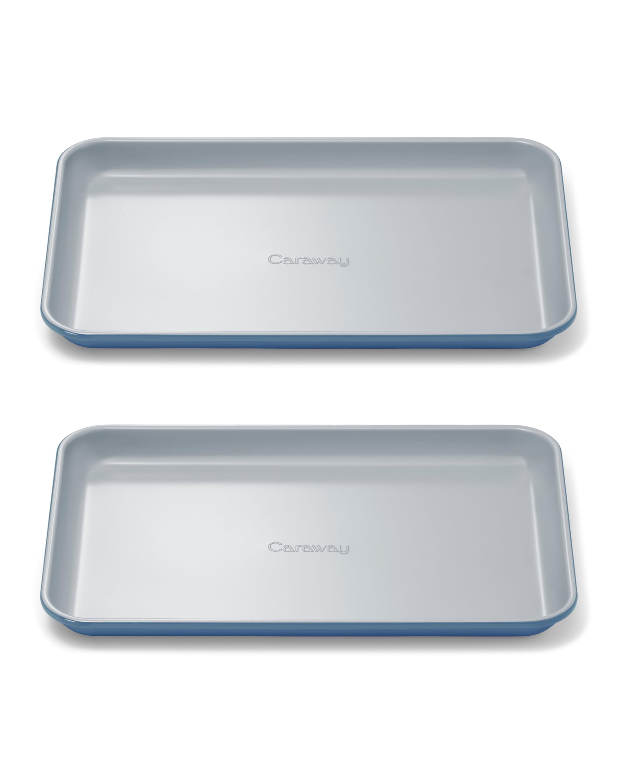 Caraway Non-Stick Ceramic Medium Baking Sheet Duo - Naturally Slick Ceramic Coating - Non-Toxic, PTFE & PFOA Free - Perfect for Baking, Roasting, and More - Medium (15" x 10") - Cream
