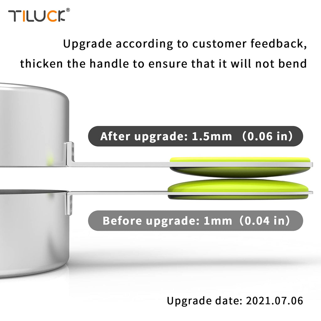 TILUCK Measuring Cups and Spoons Set, Stainless Steel, Kitchen Utensils for Cooking and Baking (10)